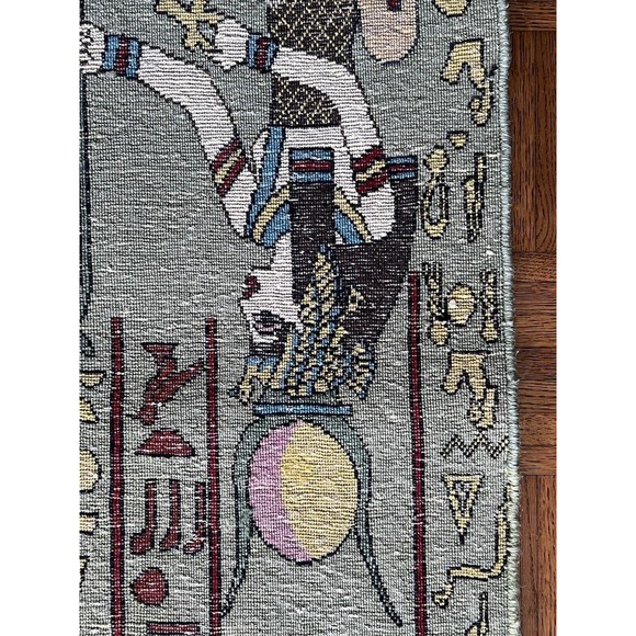 Egyptian Pharoah And Hieroglyphic Theme Rug/decorative wall Hanging - Picture 14 of 15